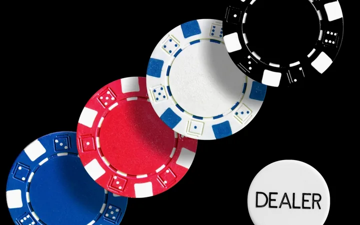 Casinofiches met dealerknop